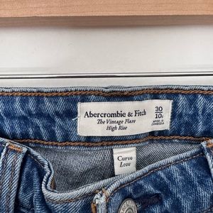 abercrombie vintage flare high rise jeans curve love line